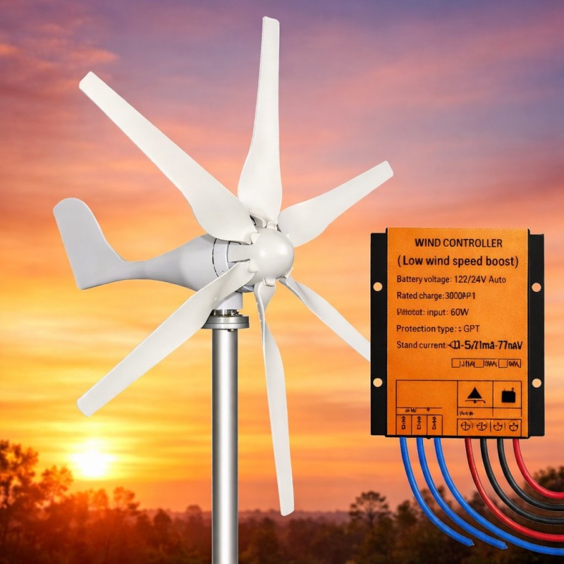 **SEO Title:**  400W 12V Rüzgar Türbini + Şarj Kontrol C