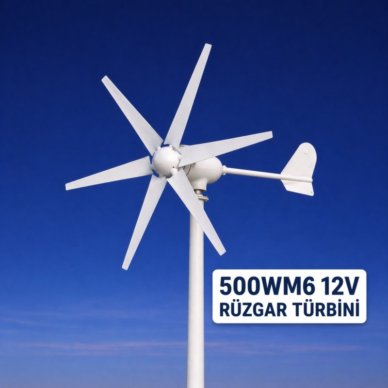 500M6 12V Rüzgar türbini + Şarj Kontrol cihazı - 3