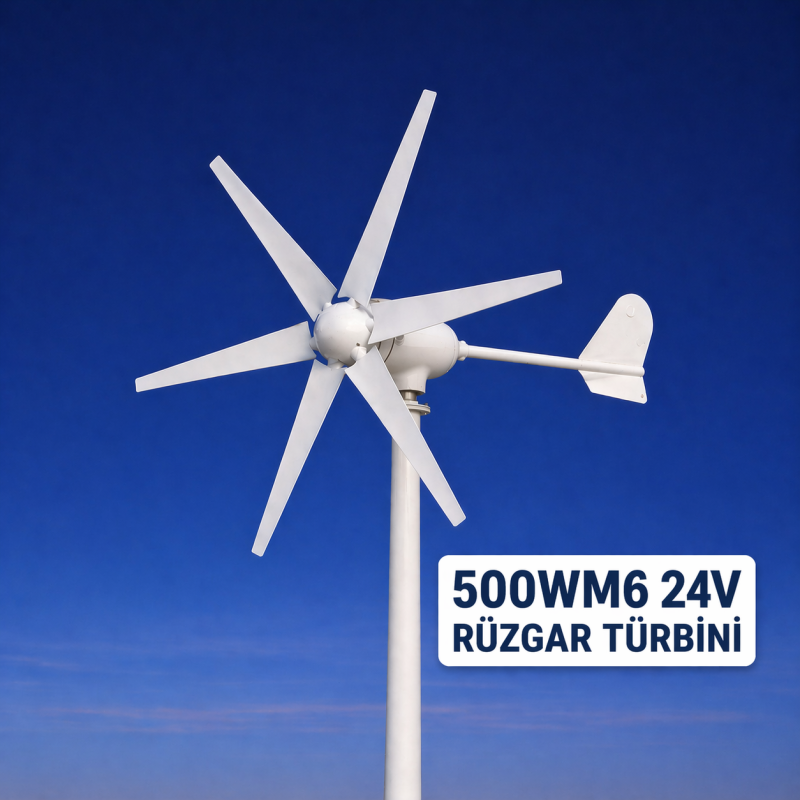 500M6 24V Rüzgar türbini + Şarj Kontrol cihazı - 5